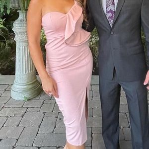 Pink Bodycon Midi Dress